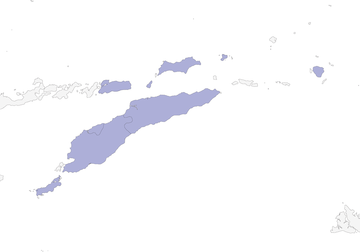 Codacorta di Timor, Distribuzione 1