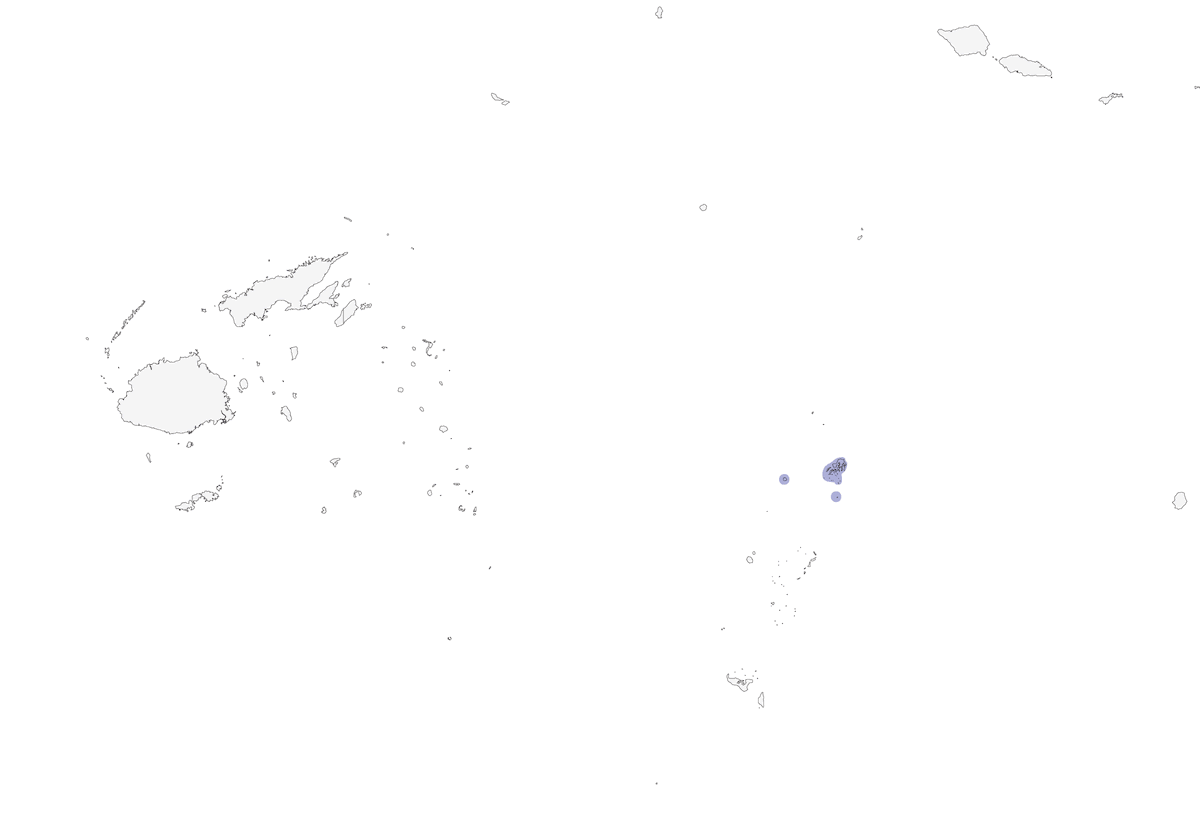 Silbador de Tonga, Distribución 1