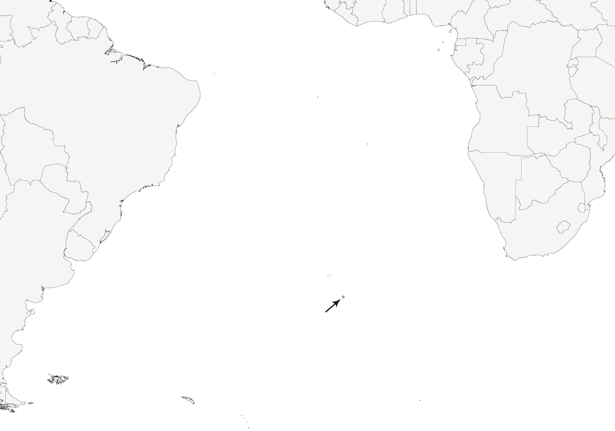Gallinule de Gough, Distribution 1