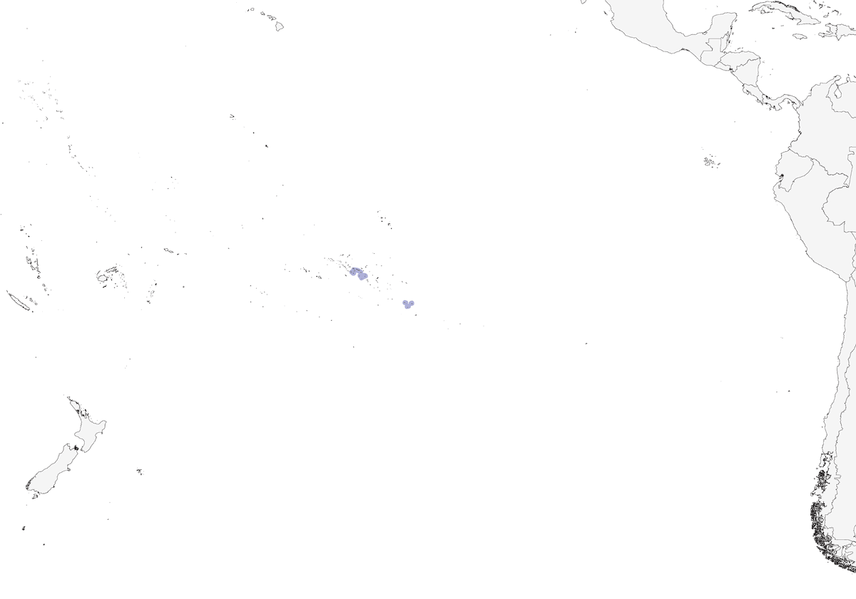 Tuamotu Sandpiper, Distribution 1