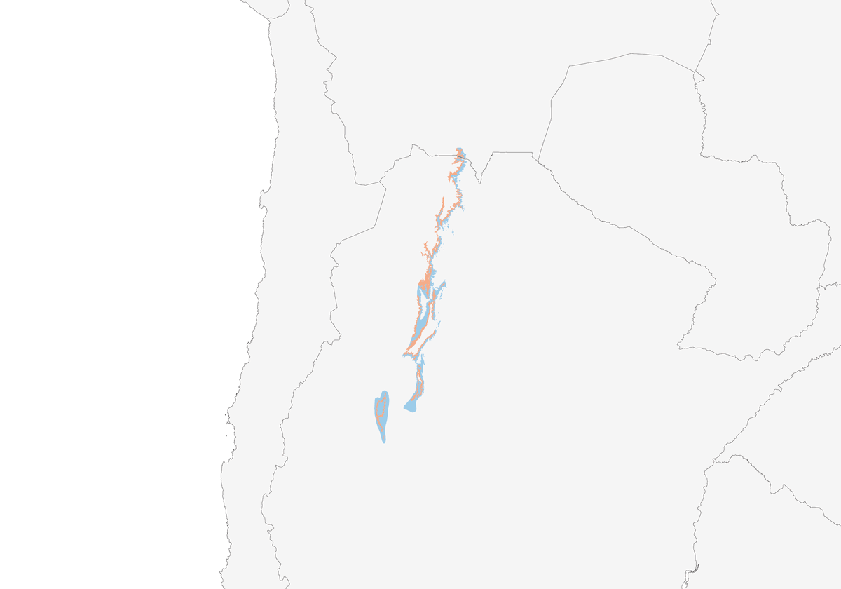 Tucumán-Bergtangare, Verbreitung 1