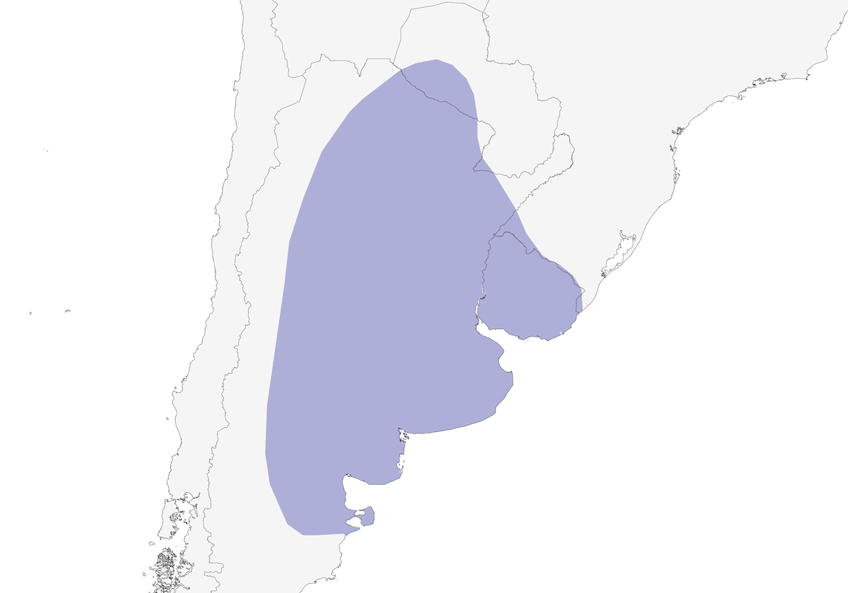 Tufted Tit-Spinetail, Distribution 1