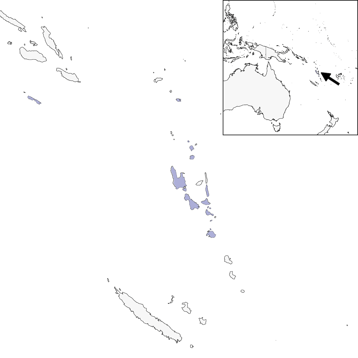Grive de Vanikoro, Distribution 1