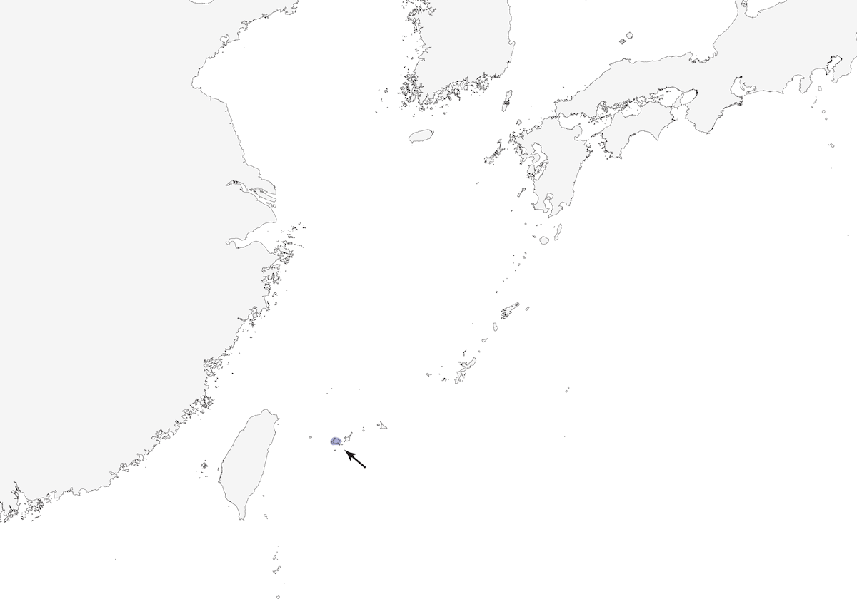 Carbonero de Iriomote, Distribución 1