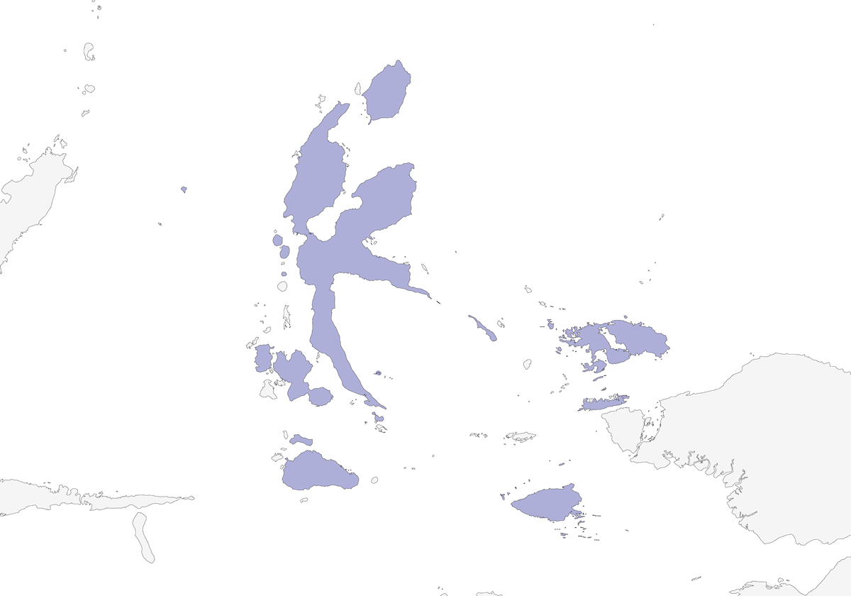 Lori de cuello violeta, Distribución 1