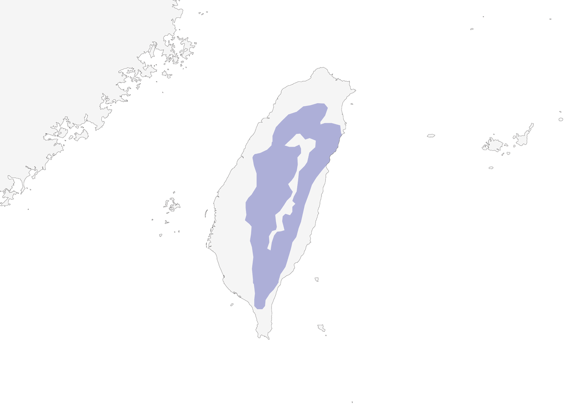 Taiwan-Niltava, Verbreitung 1