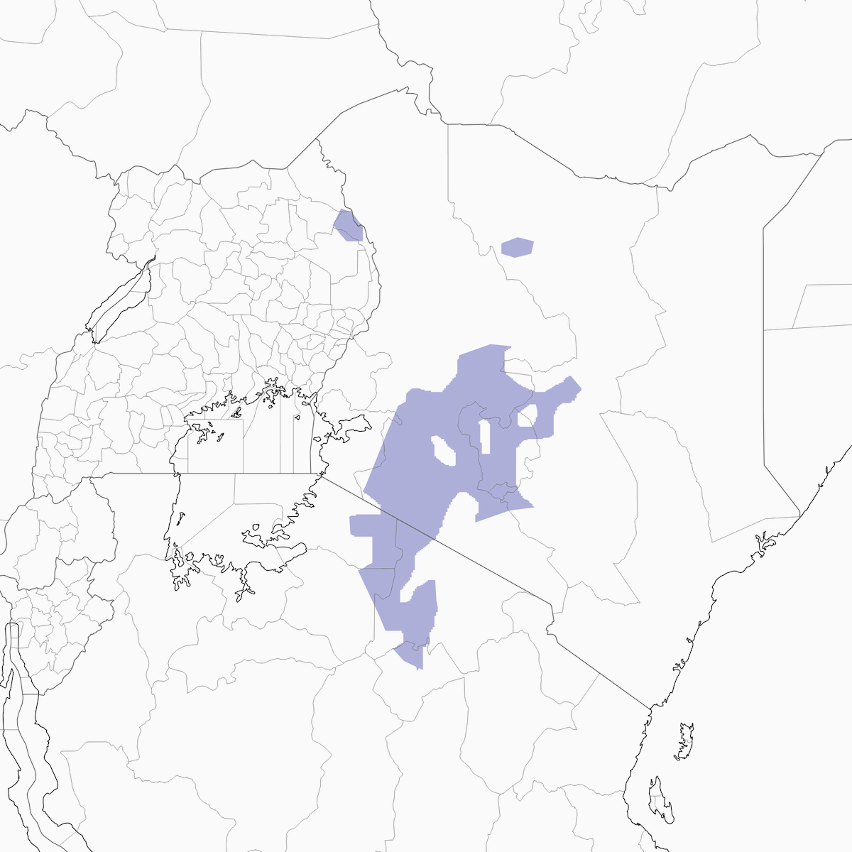Cistícola de Lynes, Distribución 1