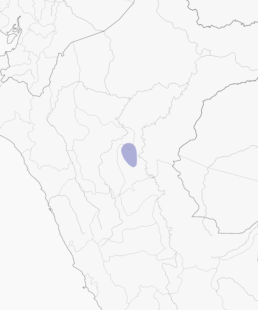 Uccello formichiere della Cordillera Azul, Distribuzione 1