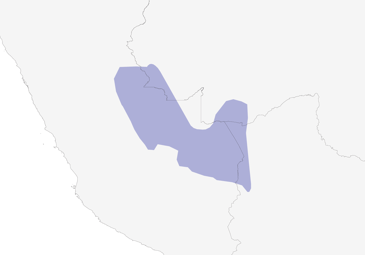 White-lined Antbird, Distribution 1