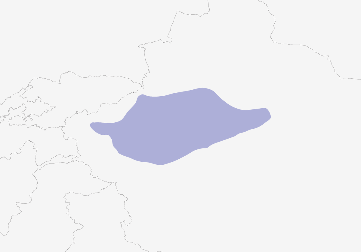 Xinjiang Ground-Jay, Distribution 1