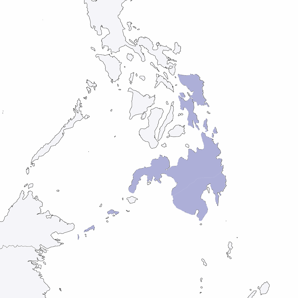Bulbul Amarillento, Distribución 1